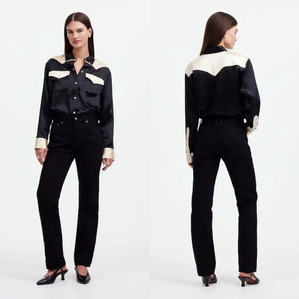 Alexa Chung x Madewell‎ High-Rise Straight Jeans Outridge Wash Black NWT Size 27
